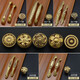 Tongcheng voll kupfer europäische und amerikanische Style-Griff-Kleiderschrank-Tür-Imitation Retro Weinzähler Tür Kupfergriff Schrankschuhschrank Schublade Vollkupfer Griff 6621-128mm Europäische Gold