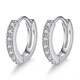 Fat Donglai's same style platinum earrings for women, PT950 couple style round moissanite earrings, a pair of platinum round single diamond earrings