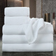 Hilton hotel style white bath towel, pure cotton, increased water absorption and durability, customized logo embroidery, exclusive for bathing and beauty club, 500g 32 shares super cotton bath towel 70*140