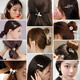Gunai high-end hairpins for the back of the head 2025 new hairpins, headwear, headbands, women's high-end light luxury hairbands, rubber bands, small grabbers, romantic butterfly hair accessories gift box