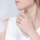Yuan Shengfu's new PT950 fashionable wave platinum ring, women's platinum ring, adjustable, live and shiny, 2.27g
