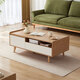 Lin's Home Furnishing Log Style TV Cabinet Coffee Table Living Room Home AC1M Log Color + White AC1L Coffee Table