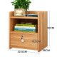 Zhongtao bedside table simple drawer cabinet bedroom storage small storage cabinet with lock red leaf maple color