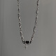TULM black diamond multi-layer winding necklace pendant for men and women, trendy and cool clavicle chain for couples, Valentine's Day birthday gift for boyfriend L1157 dark winding star necklace