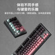 腹灵腹灵mk870Pro侧刻透光无线机械键盘客制化键盘电竞游戏戏办公静音 870pro黑曜石 微尘侧刻+数字区 茶轴