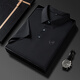 AJGNEAMAIN意大利轻奢高档男装夏季短袖POLO衫无痕商务休闲半袖纯色男士上衣 9859黑色【无痕免烫抗皱】 2XL 185/54【建议150-170斤】