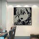 Chengzi aokizy hanging painting trendy black and white living room sofa background wall decoration painting e-sports room anime bedroom bedside painting JD13962 30*30 textured canvas ps black frame