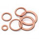 JINGGONG copper gasket copper flat gasket copper gasket gasket marine sealing gasket copper sealing ring 7.5L 10*14*1 (50 pieces)