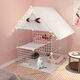 Cat Cage Home Indoor Cat Villa with Toilet Clearance Large Extra Large Free Space Small Cat Nest Cattery Three-story Small Bungalow + Pink Jump Platform - Multi-Cat Paradise Exclusive Model Hardcover Model + Cat Litter Box + Dual-Purpose Cat Bowl