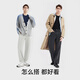 
CASENLAND men's thermal underwear thin slim round neck autumn clothes and autumn pants large size middle-aged and elderly bottom line clothes and line pants 683 purple single clothes 2XL