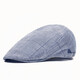 Kingtrip Beret Men's British Cotton и льняная шляпа Tide Spring и лето Тонкая простая повседневная передняя шляпа Универсальная бейсболка сетка белый размер одиночного размера