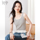 First application of spring and summer knitted vest for women, simple, versatile, large U-neck, fashionable inner and outer top S141B4262