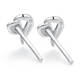 Chow Tai Fook heart-shaped PT950 platinum stud earrings PT161884
