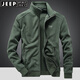 Jeep Spirit Jeep Fleece Jacke Herren- und Winterstand Halsband Fleece Top warm warm im Freien Innenkörper sowie Vlies verdickte Männerkleidung JPZM-9901 GRAU L Empfohlen 120-140jin [Jin gleich 0,5 kg]