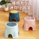 Haoer Stool Fashionable Creative Small Bench Cute Bathroom Low Stool Changing Shoes Small Round Stool Height 20.5cm Nordic Blue