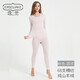 Factivewake yijue Pure Cachemire sous-vêtements et femmes peignés 68 Camions minces de sous-vêtements en cachemire et pantalon d'automne Set Men's Round-Light-Light Grey-Reguar M