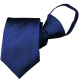 GLO-STORY tie zipper men's formal business 8cm free zipper lazy suit tie gift box blue dark stripes