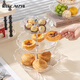 Caizhi (Caizhi) Livre de luxe léger Livrage salon Table Table Bac Candy Candy Childy Fruit Fruit Dessert Tray Bear Ouss à trois couches CZ6996