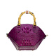Kuqidaishu Patrón de cocodrilo bolso para mujeres de moda bolsas de bolsas de bambú de bambú
