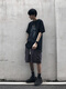 梦莲娅短袖T恤男夏季薄款暗黑系欧美高街潮牌上衣印花嘻哈半袖打底t clfs-cl1047黑色 M