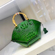 Kuqidaishu Patrón de cocodrilo bolso para mujeres de moda bolsas de bolsas de bambú de bambú