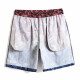 Gailang Water Park Beach Hosen Schnelltrocknen können Shorts ungezwungene große Hosen Beach Urlaubsbox Schwimmboden H1381 Gradient Leaf 3xl