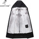 
Kaniti Quality Park Over Men's Danish Cross Mink Full Mink Inner Bottom Hooded Coat Mid-length Business Warm Jacket Black 5XL