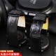 Angepasst an Armani Black Warrior AR60007 60008 60012 1509 11242 Herren-Leder-Uhren-Bambus-Gelenkmuster Schwarz-Rose Gold Pin 22mm
