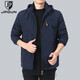 JP Jacke plus Fleece Herren -Kapuze Casual Dick Jacke warm 9898 Grau 2xl