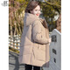 Mu Shu's new products focus on high-end brands middle-aged mothers' winter jacket down cotton jacket 2022 new cotton jacket middle-aged and elderly women's winter clothes plus velvet winter cotton jacket 3899 milk color [add velvet thickened] XL recommends 80-105 Jin [Jin equals 0.5 kg] [add purchase and follow priority delivery]