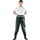Yuduoduo waist-length waders, waterproof trousers, wading pants, men's fishing suits, leather forked trousers, waterproof suits for catching the sea, lotus root suit fishing trousers, green 39