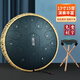 Hluru Etherealtrommel 15-ton 14-Zoll-Lotus Farbe Hohlfänger Ätheraler Klavierstahlzunge Zen Drum Anfänger Professionelles Percussion-Instrument Huashu 13-Zoll 15-Tone D-Tuning Marine Blau + Drum Stand