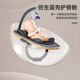 Trimigo (Thaimeigao) electric baby rocking chair baby coaxing artifact rocking chair newborn gift baby supplies baby cradle baby sleeping basket wood grain-[intelligent sleep coaxing to free your hands] newborn meeting gift sleep coaxing artifact baby rocking chair