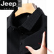 JEEP SPIRIT春秋冬男士Polo修身棉翻领打底上衣休闲薄长袖T恤 F15816豆绿【舒适棉】 L 170120-135斤穿