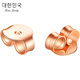 Jianla (WL) 18k gold ear plug ear stud buckle anti-falling rose gold universal back stopper color gold ear wire ear wall earplugs ear accessories Mid-Autumn Festival Teacher's Day gift white / single