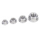 Jinchao 304 stainless steel reverse tooth fine tooth flange nut anti-slip padded nut anti-loosening nut M6M8M10M12 M6 (20 pieces) 201