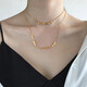 Chinese Valentine's Day gift 14K gold design necklace for women versatile accessories clavicle chain short style gold chain length 36+4cm