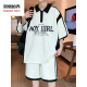 
UXST teenager short-sleeved T-shirt 12-15-year-old boys' clothes 13 junior high school students POLO shirt 14 children's summer suit 6629 white (short-sleeved + shorts) Quality assurance L 110-130Jin [Jin equals 0.5 kg]