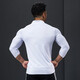 Lutie Dog Fitness Clothing Quick-drying Clothes Men's Autumn and Winter Long-Sleeved Stretch Breathable Sweat-Absorbent Sports and Casual T-Shirts Stand Collar Bottoming Fitness Clothes White XL/175-180