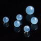 Outstanding natural aquamarine 6A ice seed diy moist blue round beads loose beads single multi-treasure crystal bracelet necklace Buddha beads accessories 14mm one