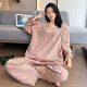YIMENGTO伊门驼胖mm睡衣女春春大码复古中国风碎花棉纱家居服加肥加大200斤 yz16802 4XL  130-180斤