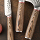 
Handmade forging of women's small kitchen knife chef cooking slice knife meat stall shaving and splitting meat knife household fruit knife kitchen set knife Longquan Longhu sword MCS673 color wooden handle hammer pattern Sande knife