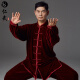 Renwu RENWU Burgundy S Gold Velvet Tai Chi Suit for Women Autumn and Winter Tai Chi Suit for Men Thickened Tai Chi Practice Suit Martial Arts Suit