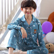 Jianfang Fat Boy Pyjamas Medium Large Children 12-15 Jahre alte lange Hosen Herbst und Winter Baumwolle Langarm Cartoon Boy Set 11165# gelber Hund XL Medium Kinder Version 170/120Jin [Jin gleich 0,5 kg]
