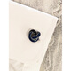 Tucano; Woodpecker Brand New Pure Copper Men's French Shirt Sleeve Nails Light Luxury Texture Bleu Bleu à double tête de manchette torsadé bleu et noir torsadé à double tête avec boîte à bouffée en cuir