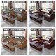 Zihua Massives Holzsofa Wohnzimmer Neues chinesisches Stil Schwarz Gold Holz Aufbewahrung Imperial Concubine Stoff Kombination Leicht Luxus kleine Wohnung Möbel