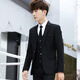 18-year-old teenagers, high school students, adult dresses, suits, boys' suits, suits, men's small suits, student casual suits, three-piece wedding dresses, black_suit + trousers + shirt + tie XXL