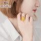 Caibai Jewelry Gold Ring Pure Gold Fashionable Diamond-shaped Hollow Flower Ring Fashionable Women’s Ring Price HJ Gold Ring Approximately 4.10g