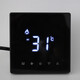 Floor heating temperature controller touch water floor heating thermostat heating temperature adjustment switch floor heating temperature control panel gray mirror arc edge touch screen