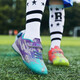 Feelaces Kinderfußballschuhe gebrochene Nägel für Männer und Frauen Falcon Messi Student Trainingschuhe für Kinder tf künstliche Gras -Turnschuhe 6195 Mandarin Duck Orange Green gebrochene Nägel 38 [Socken + Ballbeutel + Schutzbrett]